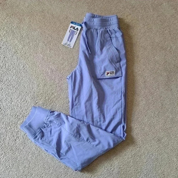 ❤️ NWT Fila Joggers  Light Purple Size Large (10/12) Lightweight Girls Pants - Picture 1 of 9